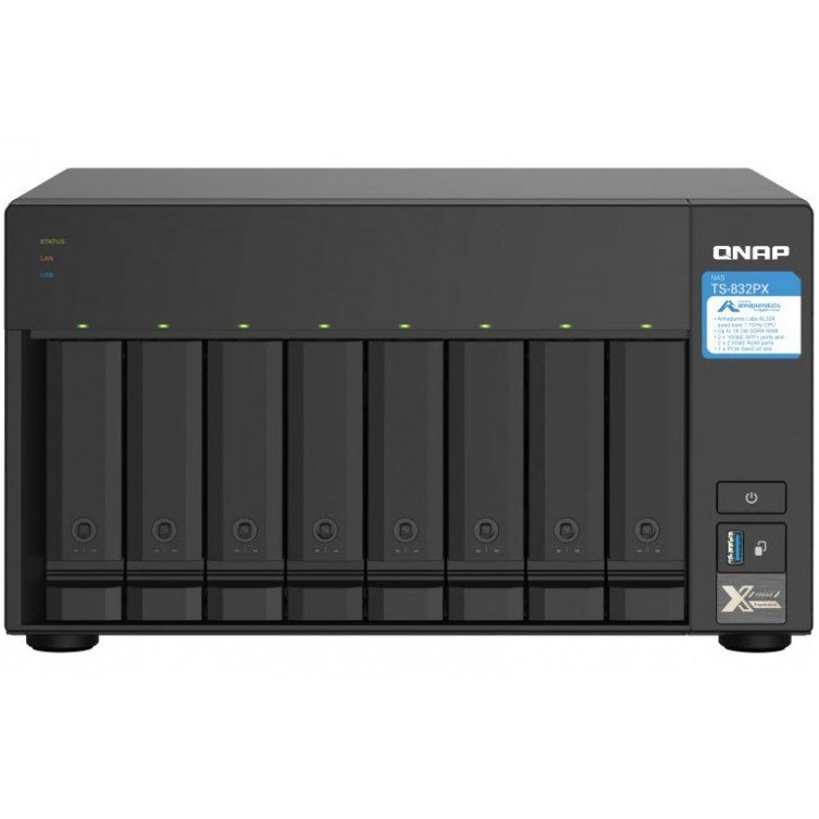 تصویر از ذخیره ساز تحت شبکه کیونپ مدل TS-832PX-4G