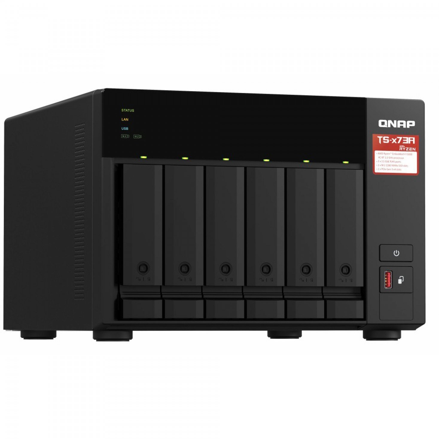 تصویر از ذخیره ساز تحت شبکه QNAP TS-673A-8G