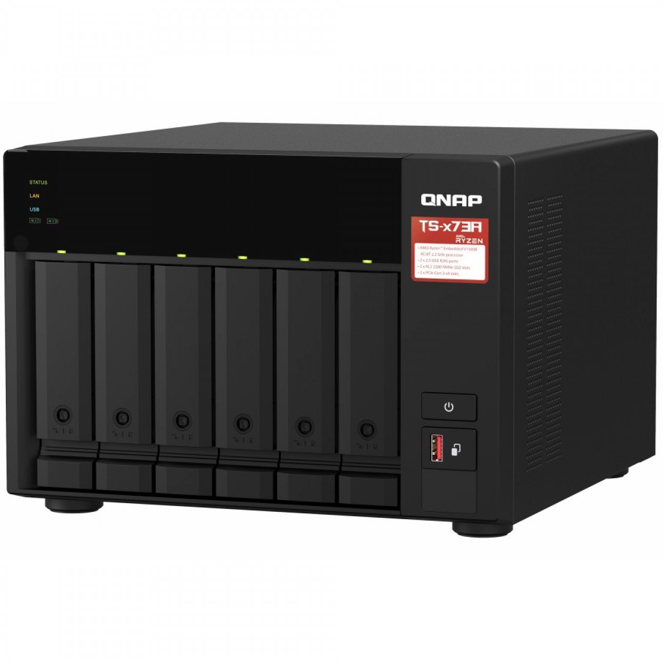 تصویر از ذخیره ساز تحت شبکه QNAP TS-673A-8G